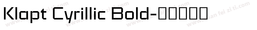Klapt Cyrillic Bold字体转换